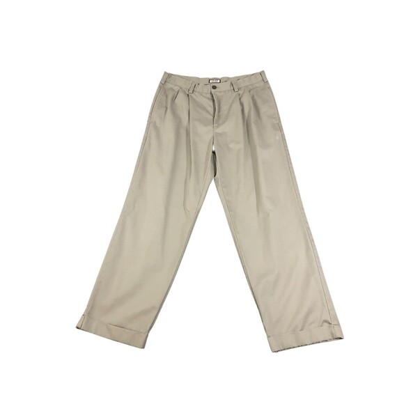 IZOD  Chino Pleated Khaki Pants Mens 34x30 - Picture 1 of 8